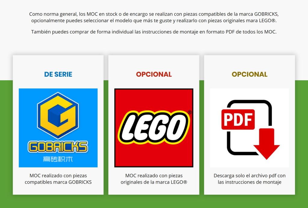 Características de las creaciones MOC con Lego