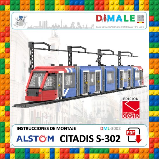 Tren modelo Citadis S-302 de Alstom, instrucciones de montaje.