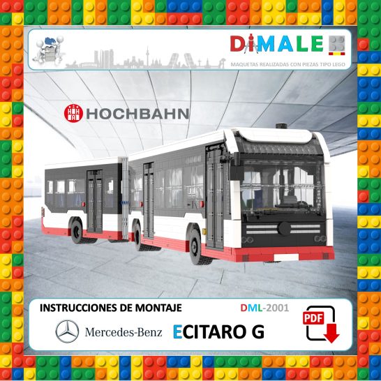 Autobús de juguete, modelo Mercedes-Benz ECITARO G de la marca Hochbahn.