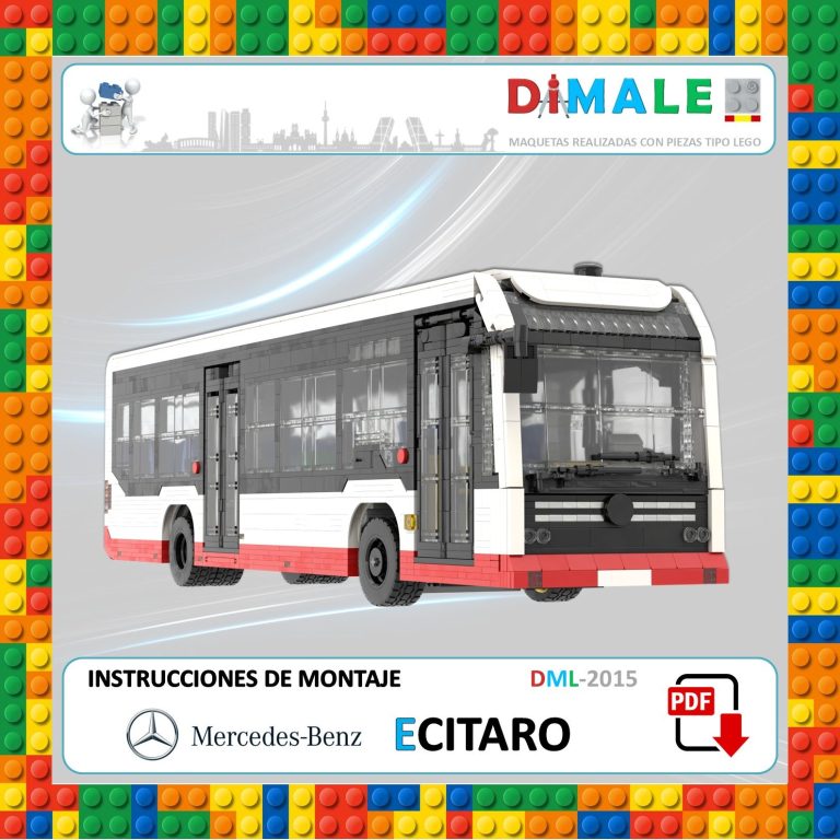 Instrucciones PDF del Mercedes Ecitaro MOC LEGO Instrucciones de montaje pdf del autobús Mercedes-Benz Ecitaro de Lego.
